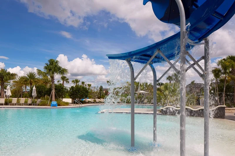 Image of a swimming pool inside Laureate Park